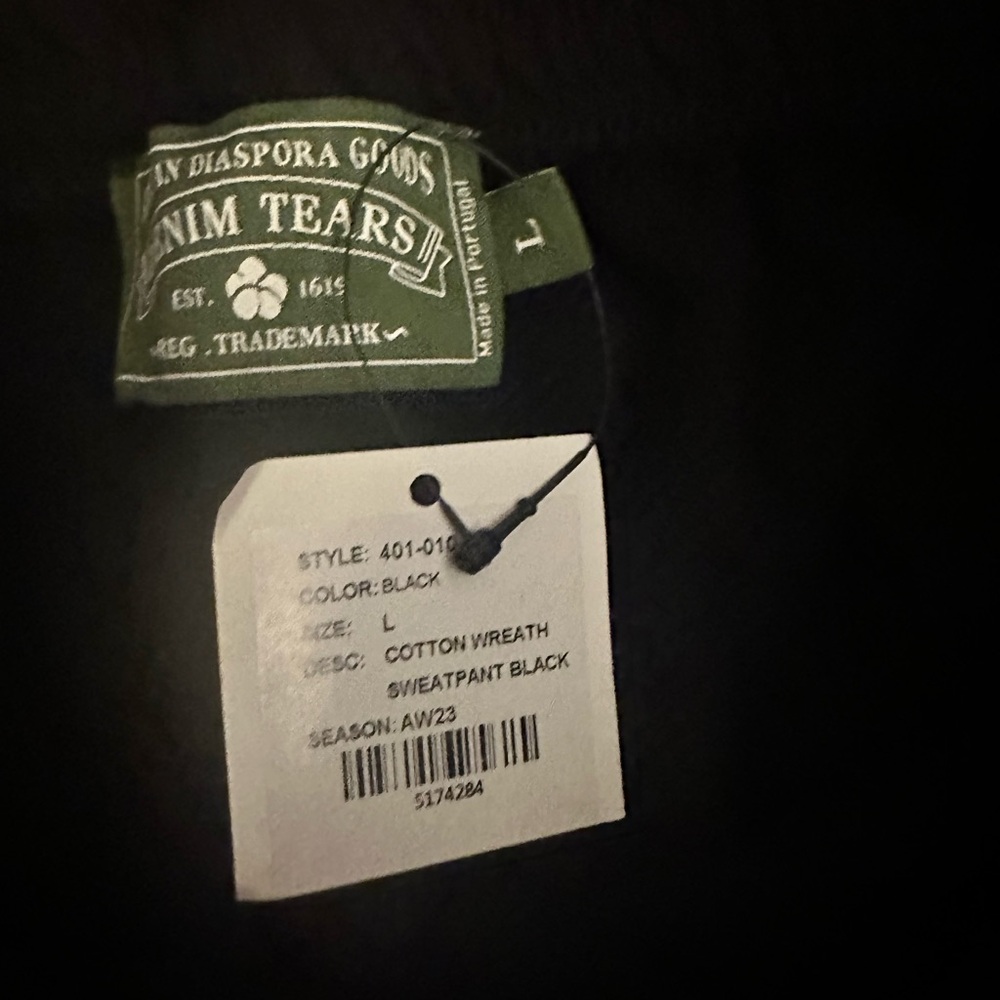 Authenticated denim tears tracksuit with original tags